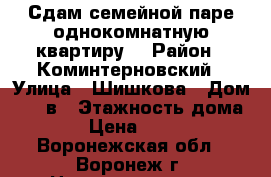 Сдам семейной паре однокомнатную квартиру. › Район ­ Коминтерновский › Улица ­ Шишкова › Дом ­ 146в › Этажность дома ­ 10 › Цена ­ 14 000 - Воронежская обл., Воронеж г. Недвижимость » Квартиры аренда   . Воронежская обл.,Воронеж г.